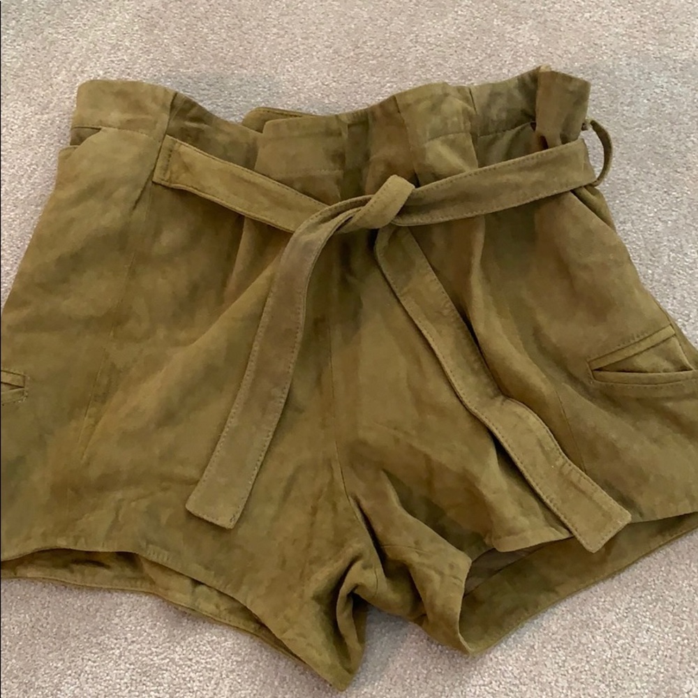 Scoop NYC suede shorts